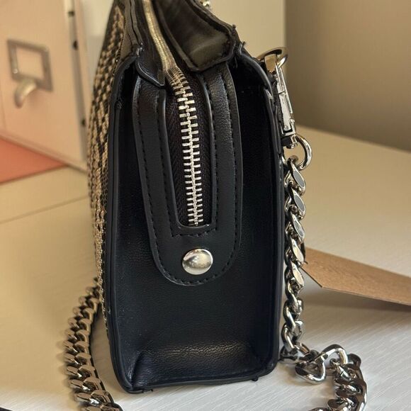 Steve Madden Bjayda studded crossbody purse bag black chain strap new - Picture 5 of 12